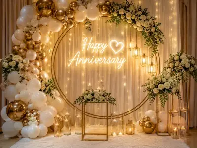 Anniversary Decoration by Hamd Flower Decoration in Kolkata