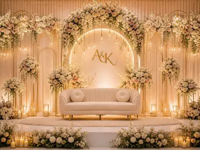 Engagement Decoration by Hamd Flower Decoration in Kolkata