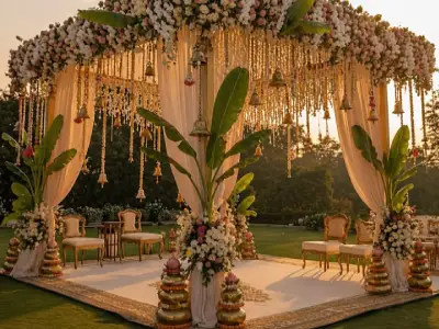 Mandap Decoration by Hamd Flower Decoration in Kolkata