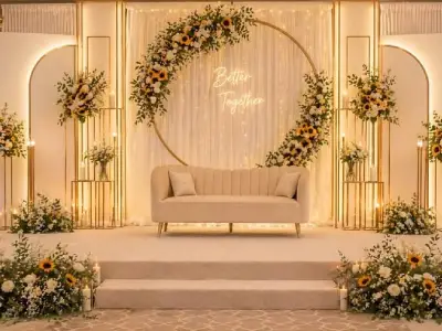 Reception Decoration by Hamd Flower Decoration in Kolkata