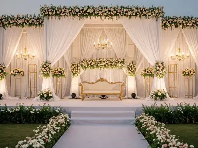 Stage Decoration by Hamd Flower Decoration in Kolkata