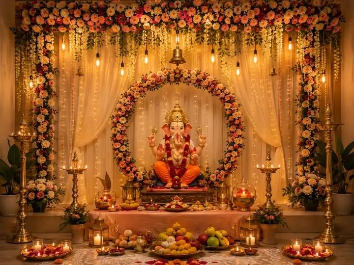 Puja Decoration in Kolkata by Hamd Flower Decoration in Kasba, Kolkata