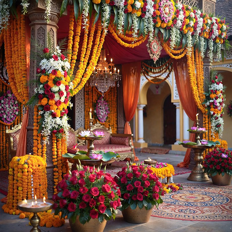 Elegant flower decoration in Kolkata by Hamd Flower Decoration
