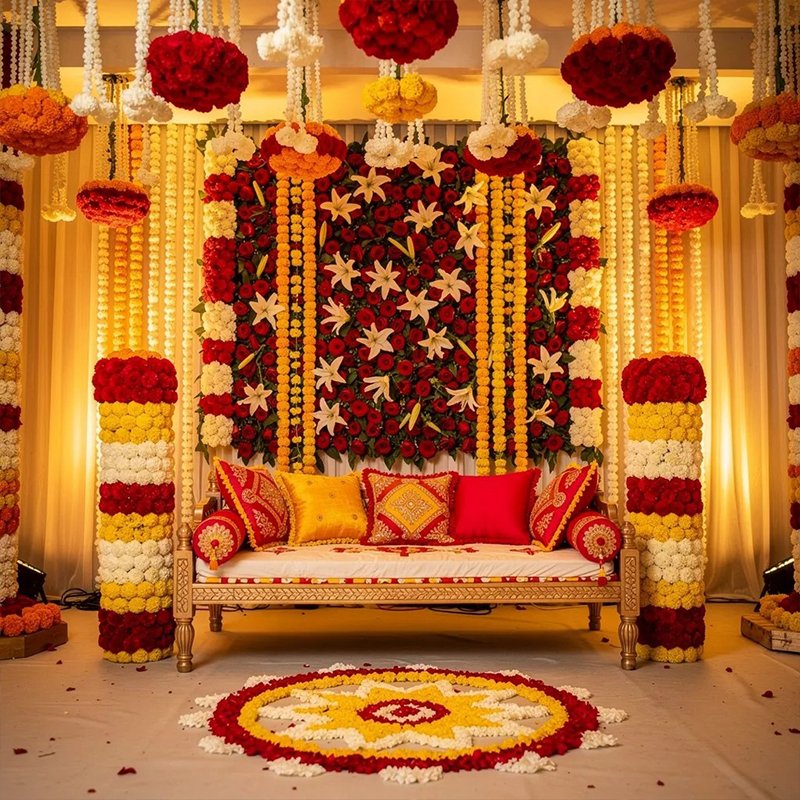 Elegant flower decoration in Kolkata by Hamd Flower Decoration