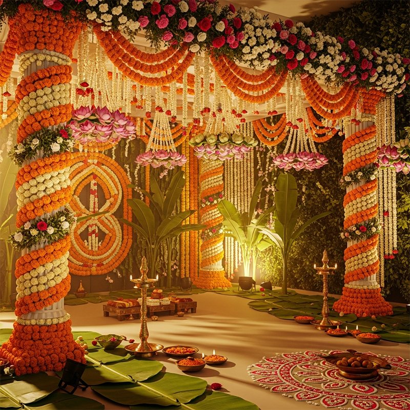 Elegant flower decoration in Kolkata by Hamd Flower Decoration