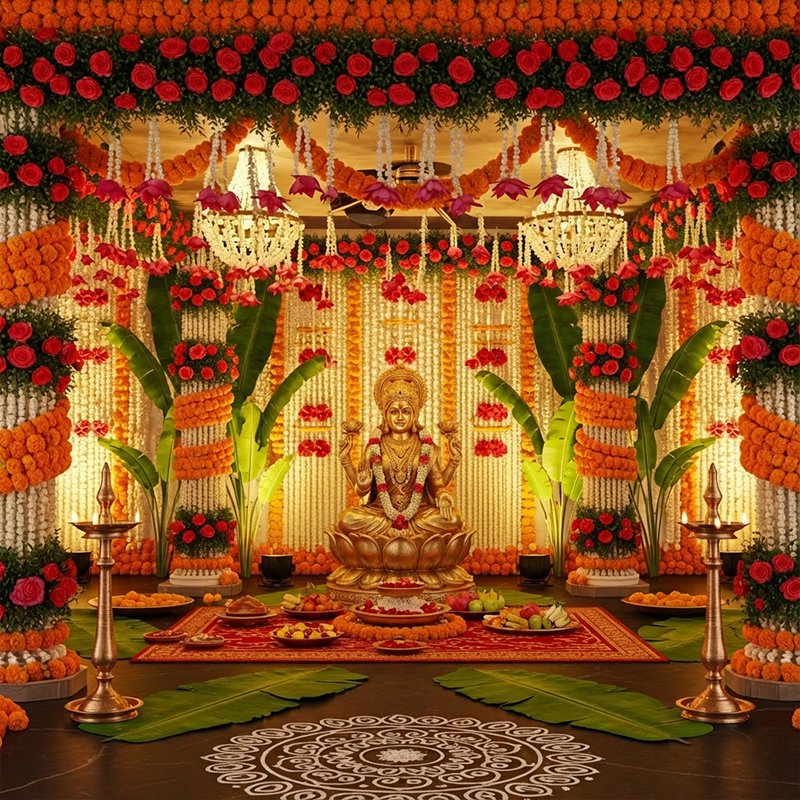 Elegant flower decoration in Kolkata by Hamd Flower Decoration