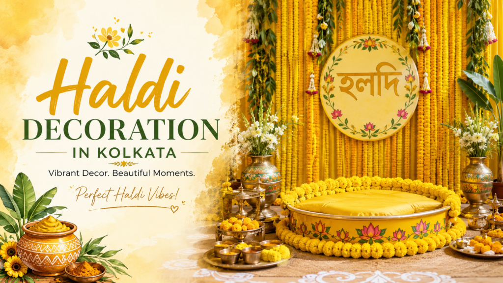 Haldi Decoration in Kolkata – Create a Colorful Wedding Celebration with HAMD Flower Decoration