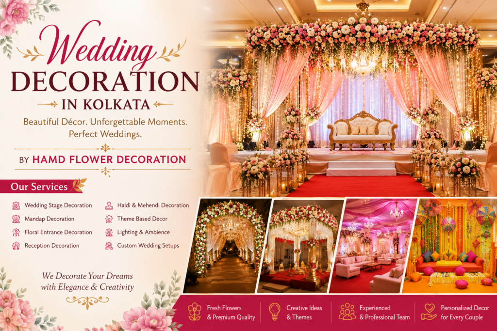 Wedding Decoration in Kolkata: Creating Magical Celebrations with HAMD Flower Decoration
