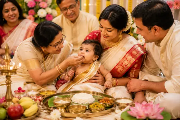 Annaprashan and Mukhe Bhaat Explained | Hamd Flower Decoration Kolkata