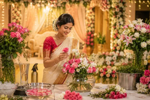 Keeping Flowers Fresh Through a Long Function | Hamd Flower Decoration Kolkata